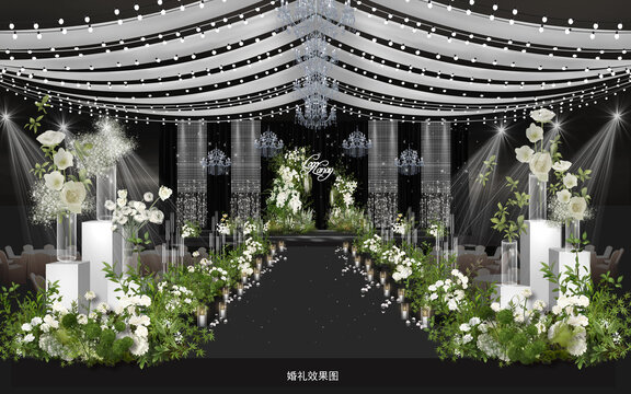 白綠婚禮效果圖