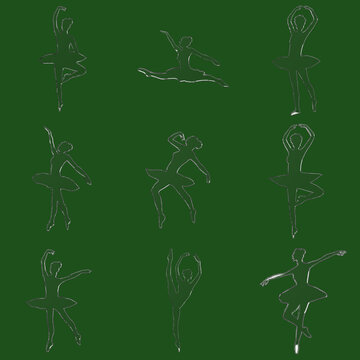 簡(jiǎn)約線條芭蕾舞者動(dòng)態(tài)圖