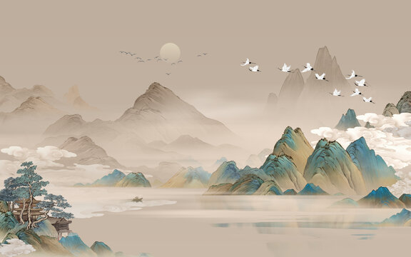 中式山水圖
