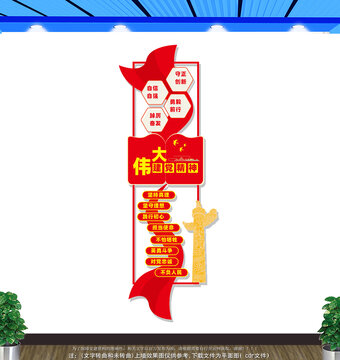 豎版?zhèn)ゴ簏h建精神黨建文化墻