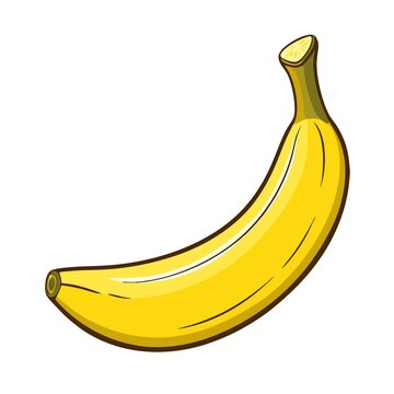 卡通風(fēng)格黃色香蕉插畫