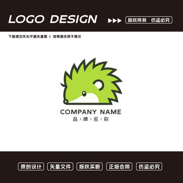 刺猬主題創(chuàng)意品牌LOGO設(shè)計