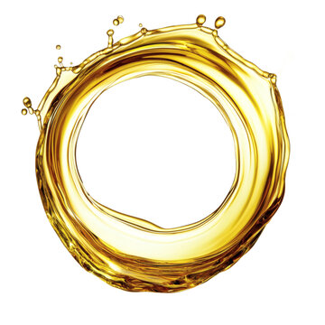 [免摳素材]金色液體飛濺環(huán)形圖