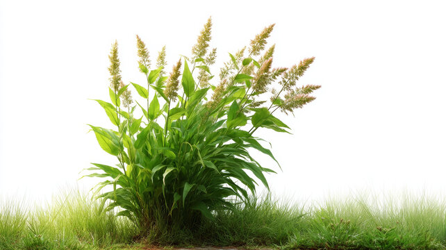 清新綠植與草地背景圖
