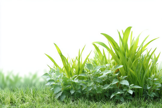 清新綠草植物背景圖