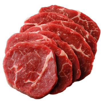 [免摳素材]新鮮生牛肉片特寫