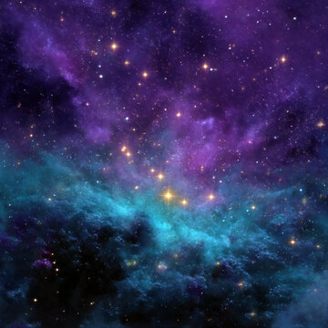 抽象絢麗的宇宙星云背景圖