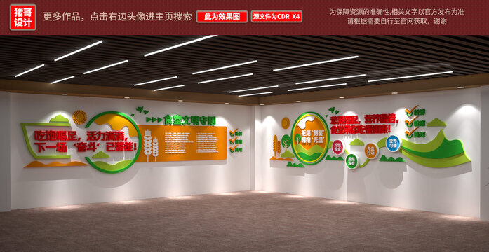 食堂文化墻創(chuàng)意設計效果圖