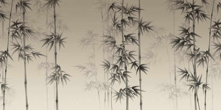 新中式水墨竹子裝飾畫