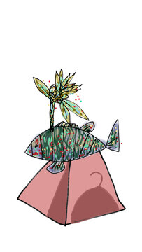 魚與帳篷