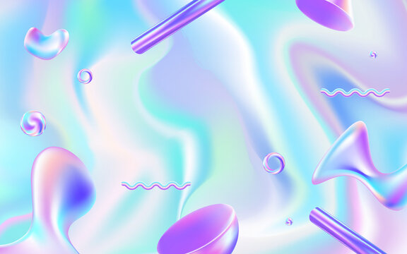 夢(mèng)幻流體漸變抽象背景圖