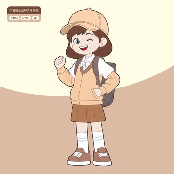 卡通兒童人物插畫(huà)