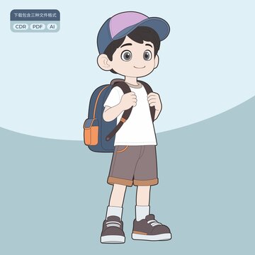 卡通兒童人物插畫