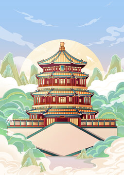 頤和園插畫