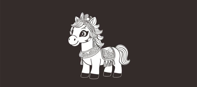 卡通生肖馬