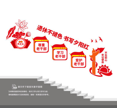 退休不褪色老干部樓梯墻