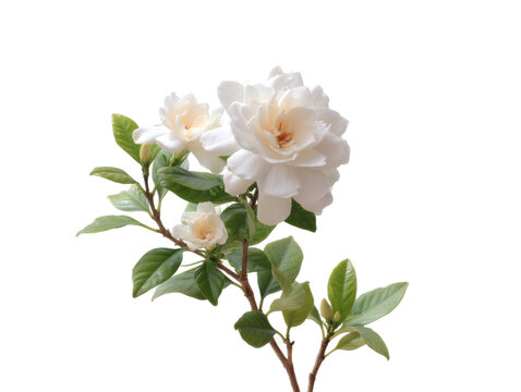 [免摳素材]盛開的白色梔子花