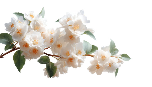 [免摳素材]美麗的白色花朵枝條
