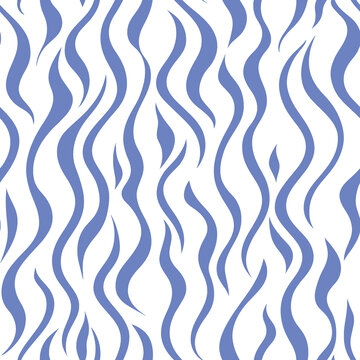 藍(lán)白波浪紋簡(jiǎn)約無(wú)縫圖案