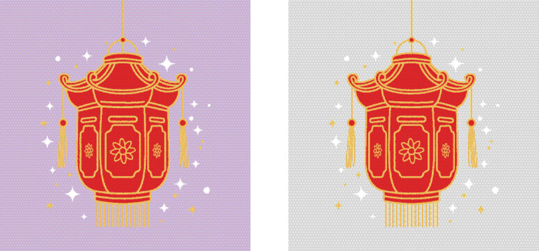 中式傳統(tǒng)紅燈籠圖案