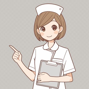 可愛的指引護(hù)士卡通形象