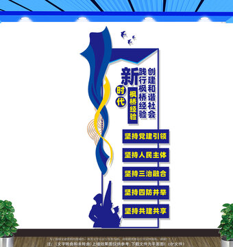豎版新時代楓橋經(jīng)驗文化墻
