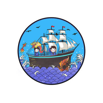 海上帆船