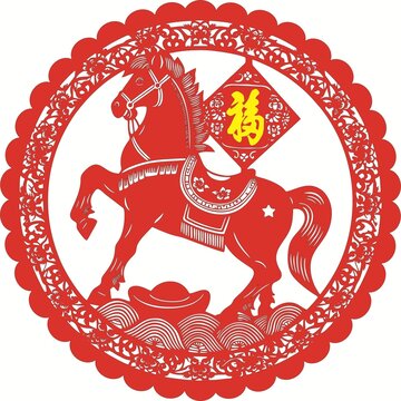 馬年墻貼