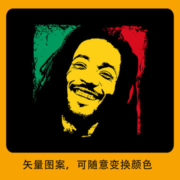 彩色矢量風(fēng)格人物笑臉圖案