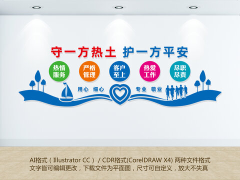 保安公司形象墻