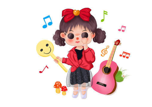 吉他小女孩