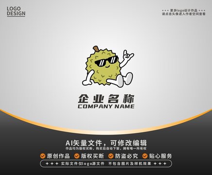 卡通榴蓮logo