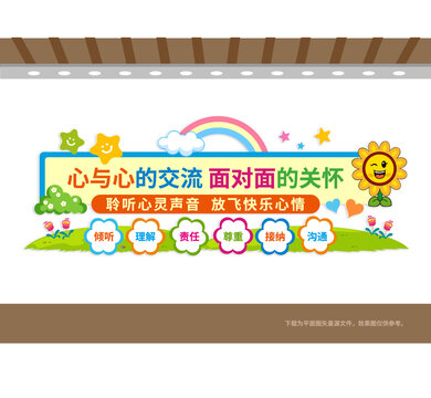心靈交流心理教育宣傳墻