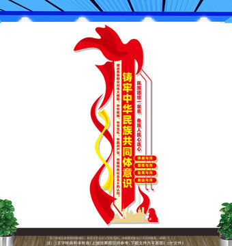 豎版鑄牢中華民族共同體意識文化墻1