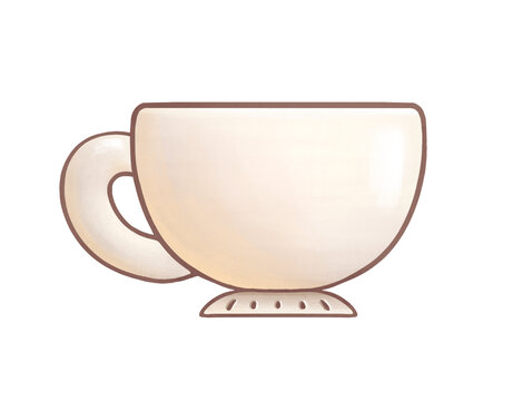 白色瓷杯咖啡杯
