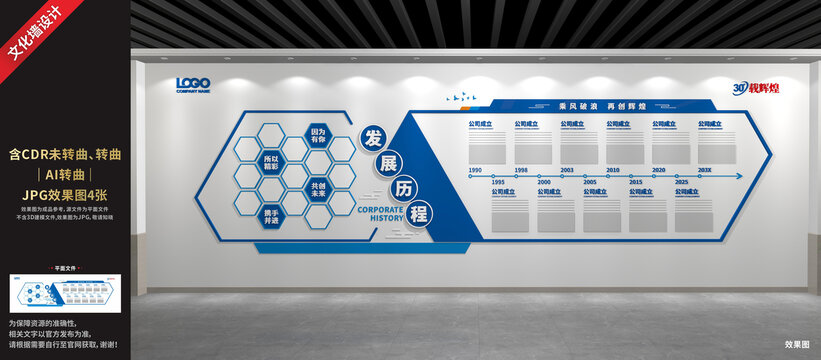 企業(yè)發(fā)展歷程文化墻設(shè)計(jì)