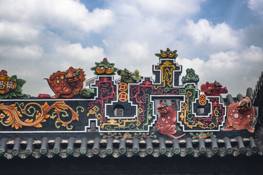 廣州陳家祠的屋頂裝飾