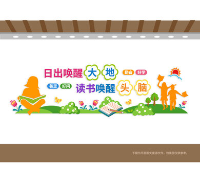 讀書主題校園文化墻