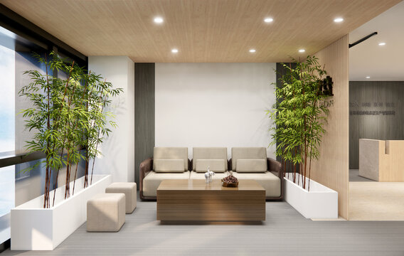 現(xiàn)代簡約風室內(nèi)綠植休閑區(qū)
