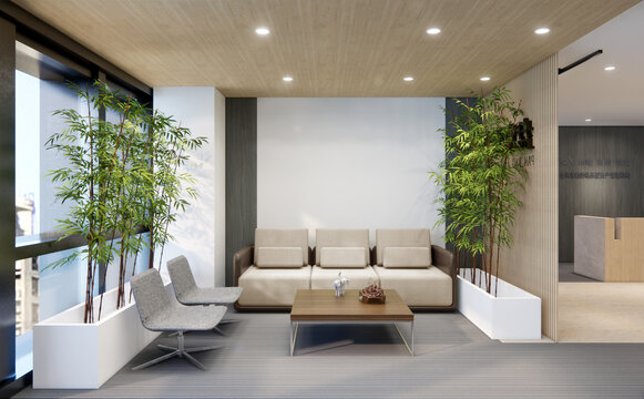 現(xiàn)代簡約風(fēng)室內(nèi)綠植休閑區(qū)