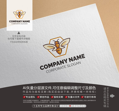 蜜蜂logo標(biāo)志