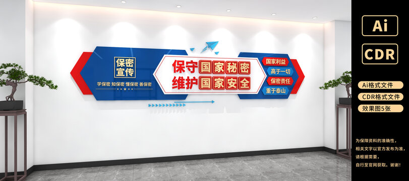 保守國家秘密維護(hù)國家安全保密宣傳文化墻