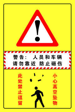 小心高空墜物