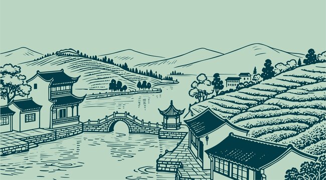 江南水鄉(xiāng)茶園
