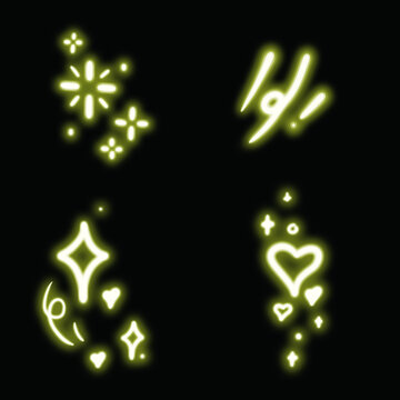 熒光夢幻裝飾免摳元素集合