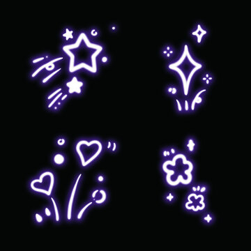 夢幻發(fā)光裝飾圖案免摳元素