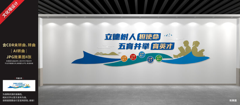 五育并舉文化墻