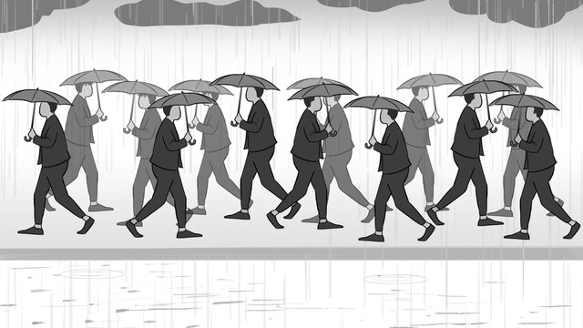 雨中迷茫