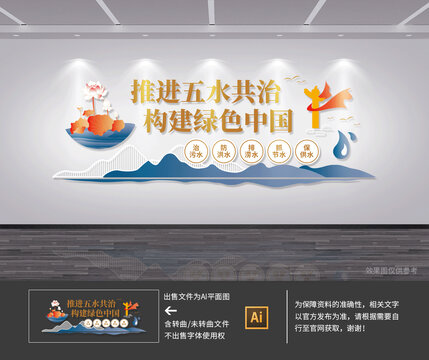 五水共治綠色中國文化墻