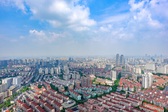 上海環(huán)球港觀光臺拍攝城市天際線